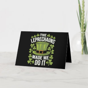 Carte De Remerciements Les Lutins M'ont Fait Faire Ça St Patrick's Day
