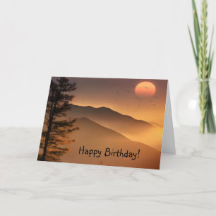 Carte De Remerciements Les montagnes Smokey Joyeux anniversaire