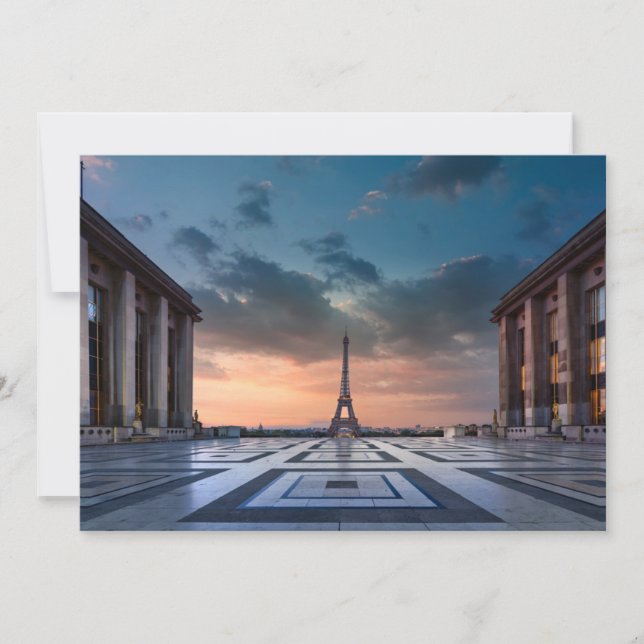 Carte De Remerciements Les monuments | La Tour Eiffel (Devant)