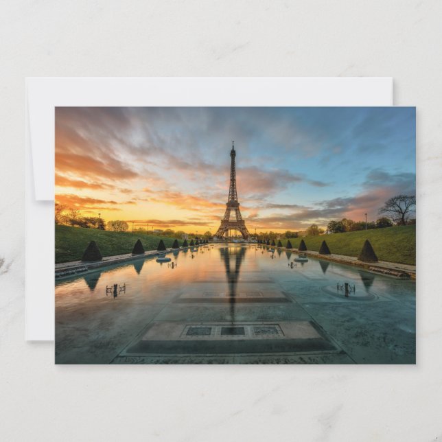 Carte De Remerciements Les monuments | Tour Eiffel (Devant)