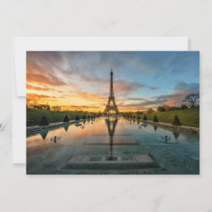 Carte De Remerciements Les monuments Tour Eiffel