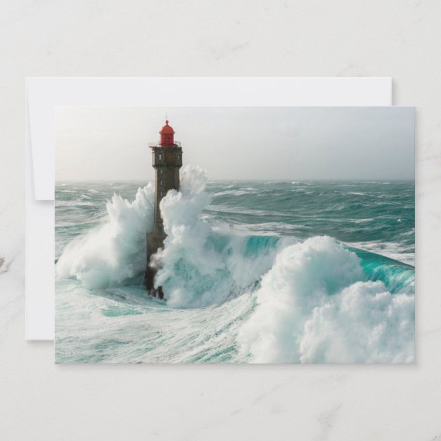 Carte De Remerciements Les phares | Jument Phare Ouessant France (Devant)