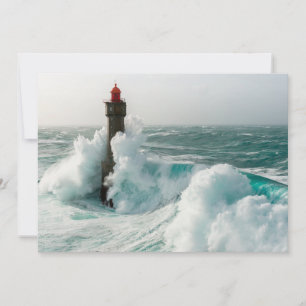Carte De Remerciements Les phares Jument Phare Ouessant France
