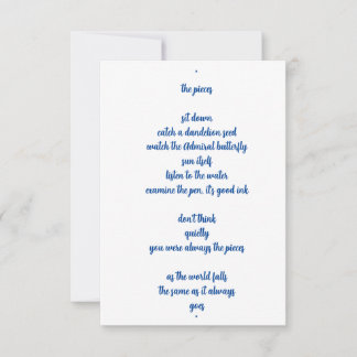 Carte De Remerciements les pièces