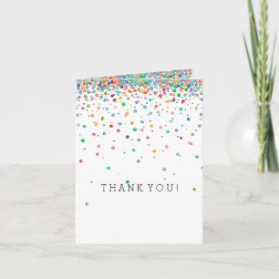 Carte De Remerciements Les points heureux de confettis vous remercient