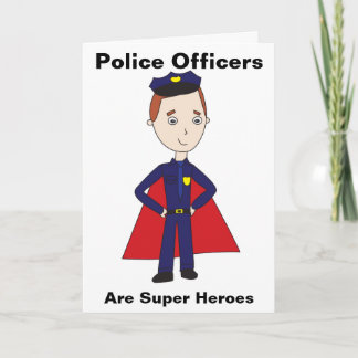 Carte De Remerciements Les policiers sont de super héros