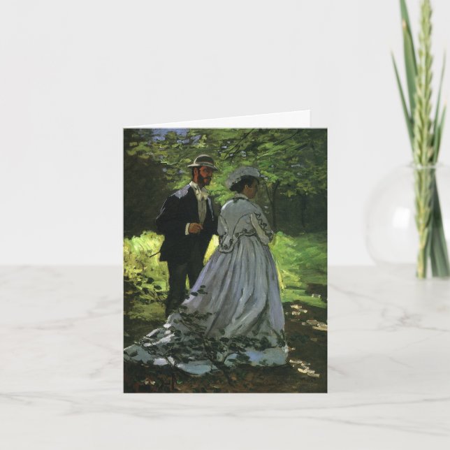 Carte De Remerciements Les Promenades (Les Poussettes) par Monet Mariage (Devant)