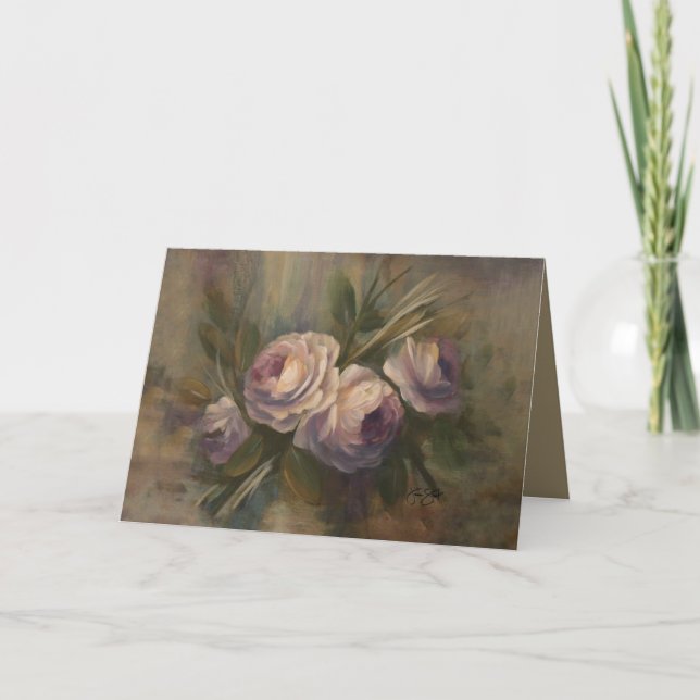 Carte De Remerciements Les roses de maman (Devant)