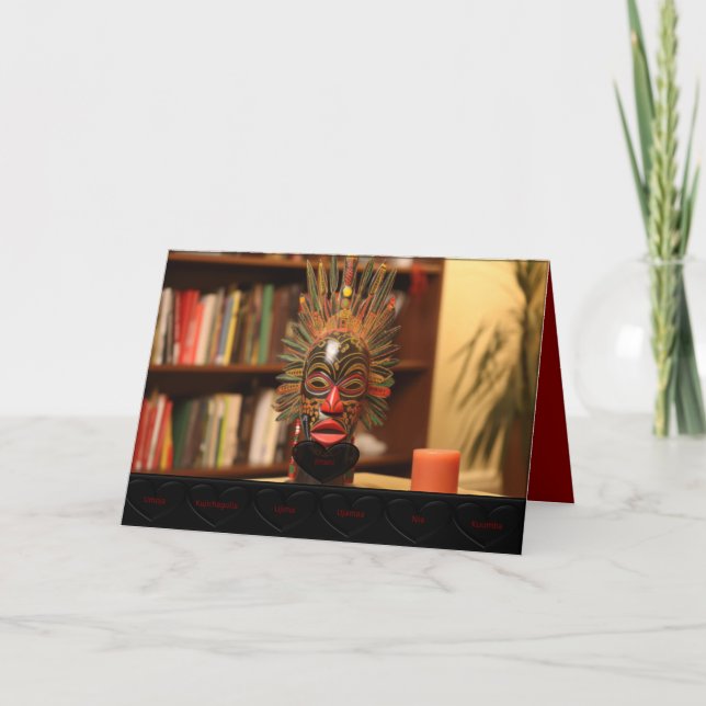 Carte De Remerciements Les Sept Principes Du Patrimoine Africain (Devant)