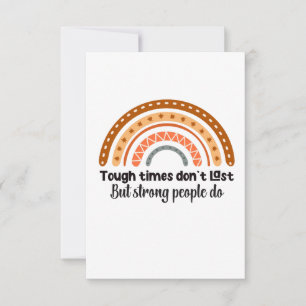 Carte De Remerciements Les temps difficiles ne sont pas Derniers, mais le