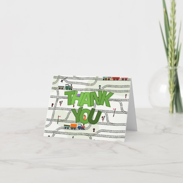 Carte De Remerciements Les trains et les voies des Railway Kids  (Devant)