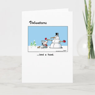 Carte De Remerciements Les volontaires prêtent une main