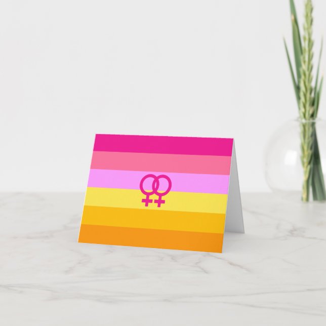 Carte De Remerciements Lesbienne Dawn Pride Femmes qui aiment les femmes (Devant)