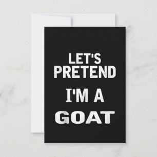 Carte De Remerciements Let's Pretend In a Goat Funny Halloween Costume