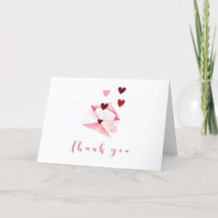Carte De Remerciements LETTRE COEUR DOUCE DOUCE AQUATIQUE Baby shower