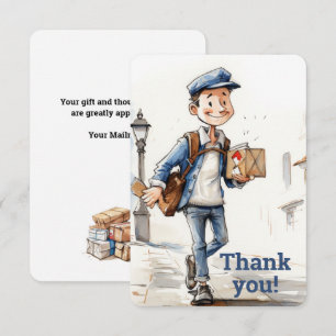 Carte De Remerciements LETTRE Mailman PORTEUR