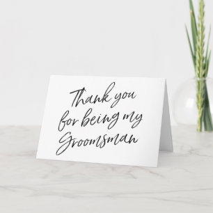 Carte De Remerciements Lettre manuscrite "Merci d'être mon garçon d'honne
