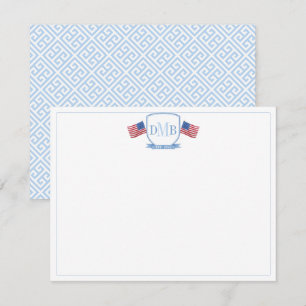 Carte De Remerciements LETTRE Patriotique Rouge Blanc Et Bleu Trois LETTR