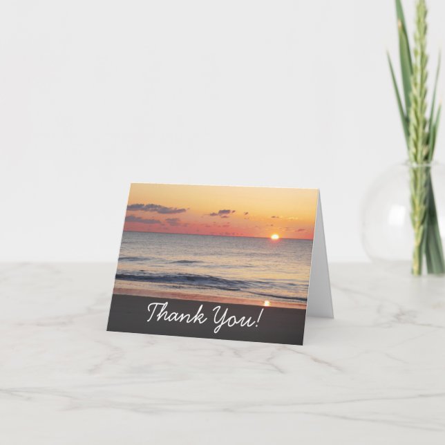 Carte De Remerciements Lever de soleil à Bethany Beach II (Devant)