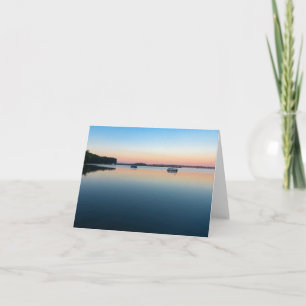 Carte De Remerciements lever du soleil du lac champlain dans la baie de s