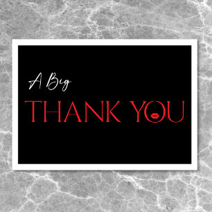 Carte De Remerciements Lèvres rouges minimales modernes Elle a trente ans