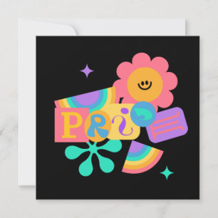Carte De Remerciements LGBT+pride. Amour arc-en-ciel. Tournesol amour.