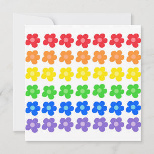 Carte De Remerciements LGBT Rainbow Flowers Gay pride Liberté et égalité