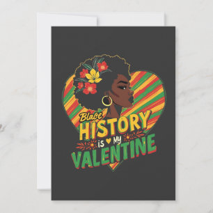 Carte De Remerciements L'Histoire Noire est mon Mois Valentin de l'Histoi