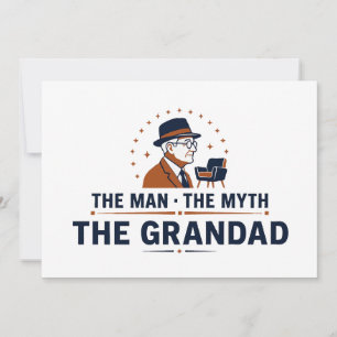 Carte De Remerciements L'Homme Le Mythe Le Grand-Père