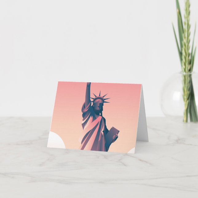 Carte De Remerciements Liberté de la statue (Devant)