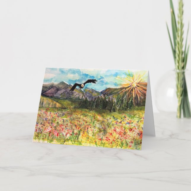 Carte De Remerciements Libre comme un aigle (Devant)