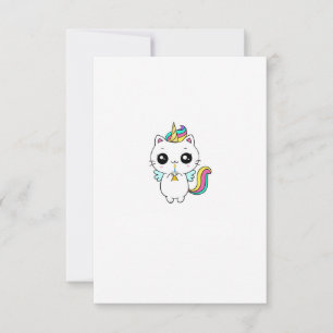 Carte De Remerciements Licorne, licorne arc-en-ciel, mignonne