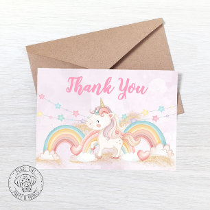 Carte De Remerciements Licorne Magique