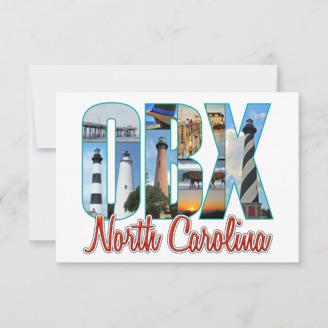 Carte De Remerciements Lieux OBX (Devant)