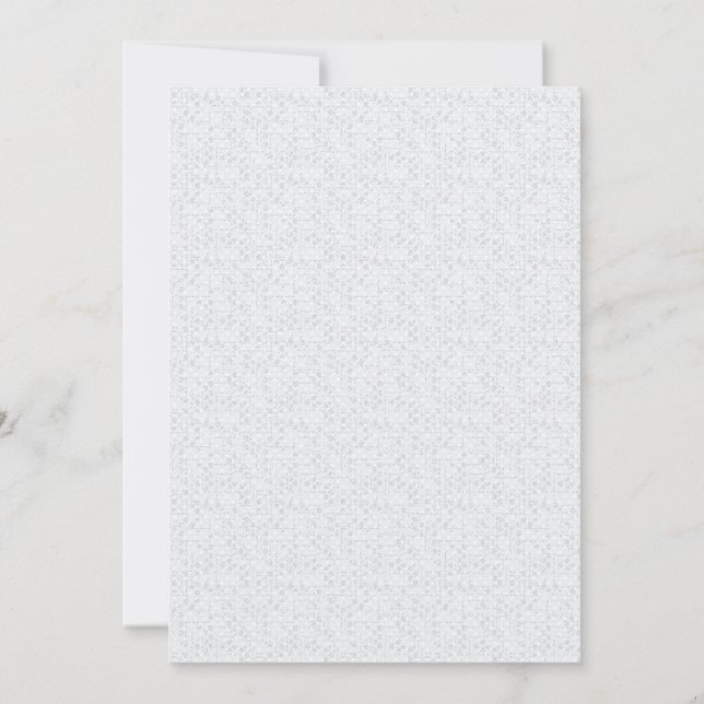 Carte De Remerciements Light Gray Geometric Floral Pattern (Dos)