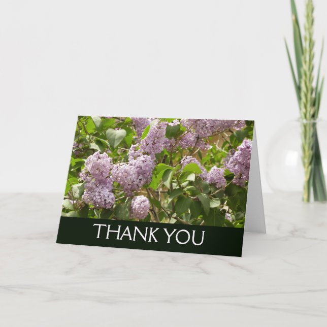 Carte De Remerciements Lilac Bush Beautiful Purple Spring Flowers (Devant)