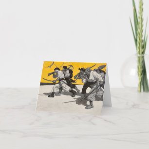 Carte De Remerciements L'île au trésor par Newell Convers Wyeth