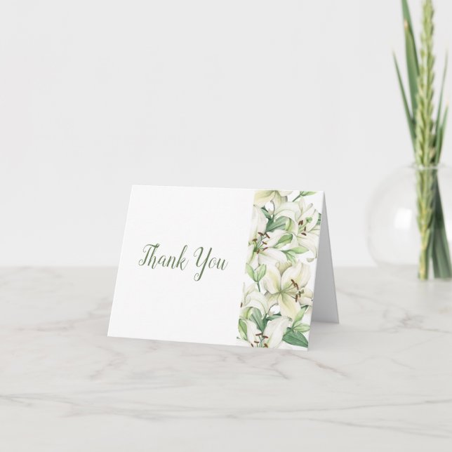 Carte De Remerciements LILY Blossom Elegance Mariage (Devant)