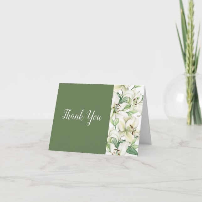 Carte De Remerciements LILY Blossom Elegance Mariage (Devant)