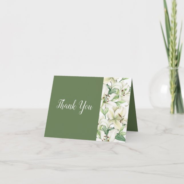 Carte De Remerciements LILY Blossom Elegance Mariage (Devant)