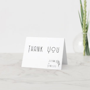 Carte De Remerciements Lily de Valley    Collection blanche