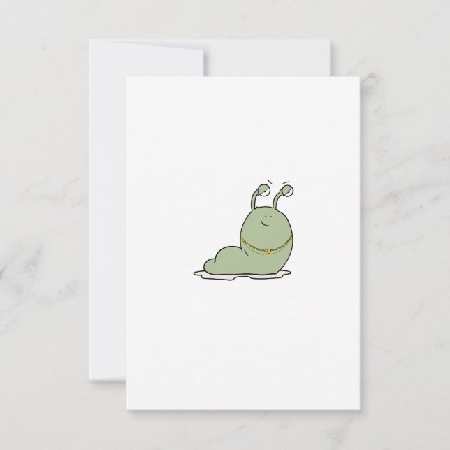 Carte De Remerciements Limace, thème, thème de bug (Devant)