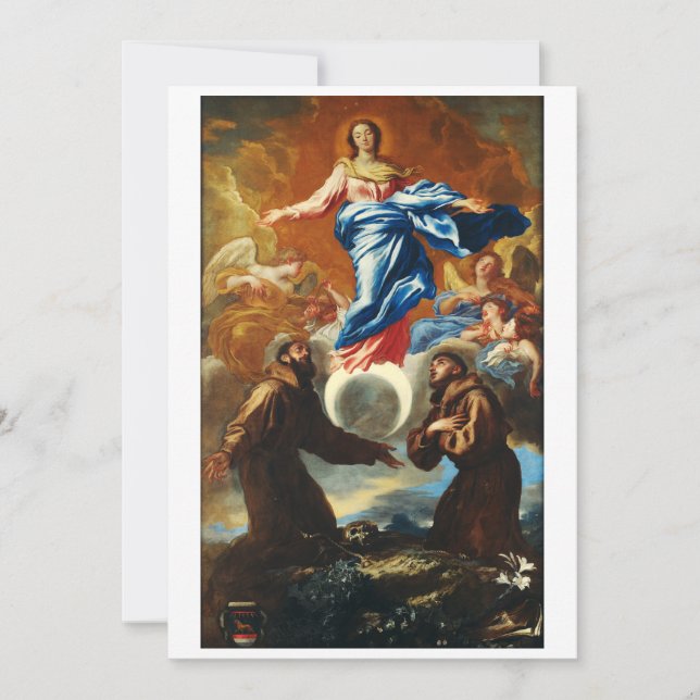 Carte De Remerciements L'Immaculée Conception de la Vierge Marie (Devant)