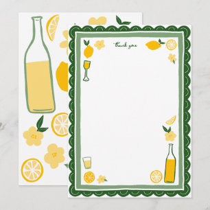 Carte De Remerciements Limoncello Limonade Citrons Fête d'anniversaire PE