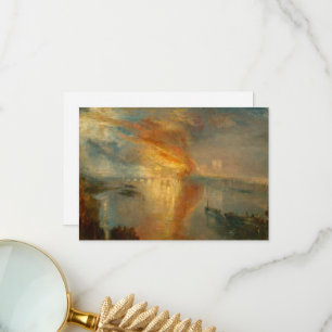 Carte De Remerciements L'incendie des maisons des Lords et des Communes