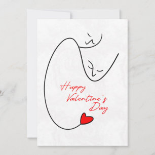 Carte De Remerciements Line art Valentine's day Card