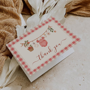Carte De Remerciements Linge de bébé pour bébé automne pomme Baby Shower