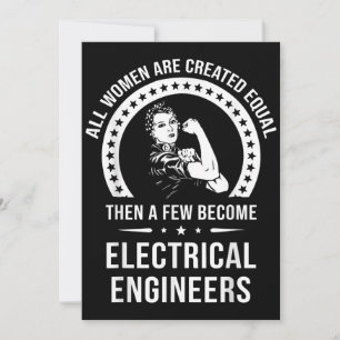 Carte De Remerciements L'Ingénieur Électrique Pour Femmes Est Créé Égalem