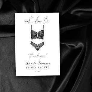Carte De Remerciements Lingerie Shower de Mariage Enterrement de Vie de J