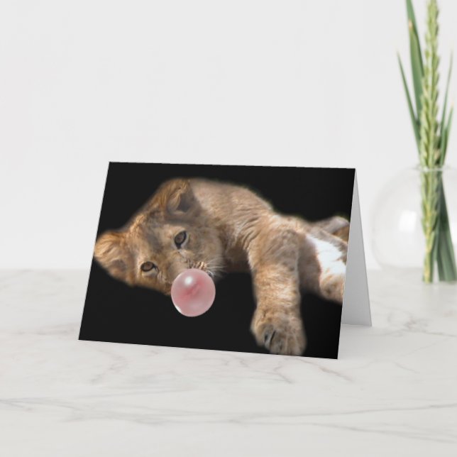 Carte De Remerciements Lion azy (Devant)